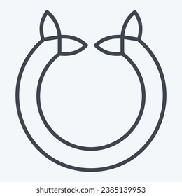 Icon Horseshoe. related to Celtic symbol. line style. simple design editable. simple illustration