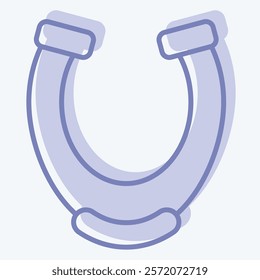 Icon Horseshoe. related to Equestrian Sport symbol. two tone style. design editable