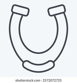 Icon Horseshoe. related to Equestrian Sport symbol. line style. design editable