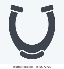 Icon Horseshoe. related to Equestrian Sport symbol. glyph style. design editable