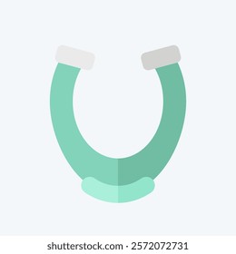 Icon Horseshoe. related to Equestrian Sport symbol. flat style. design editable