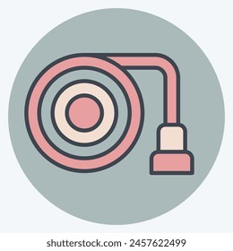 Icon Hose. related to Security symbol. color mate style. simple design illustration
