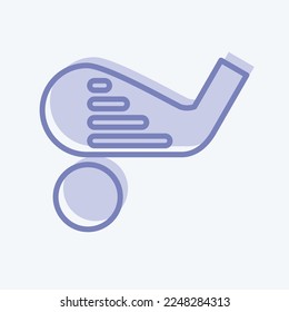 Icon Hosel. related to Sports Equipment symbol. two tone style. simple design editable. simple illustration