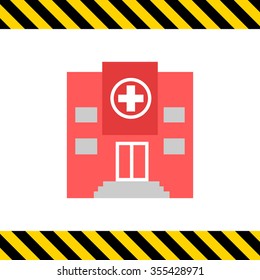 Icon of hospital building front