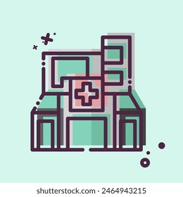 Icon Hospital. related to City symbol. MBE style. simple design illustration