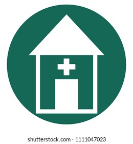 The icon of the hospital. Vector