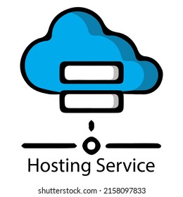 Icon Hosting Service Vector Illustration