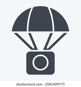 Icon Hot Ballon. related to Hobbies symbol. glyph style. design editable