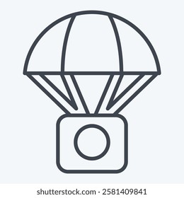 Icon Hot Ballon. related to Hobbies symbol. line style. design editable