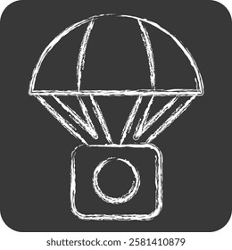 Icon Hot Ballon. related to Hobbies symbol. chalk Style. design editable