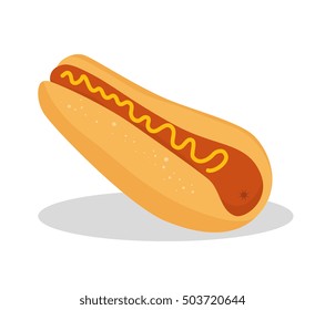 icon hot dog food design