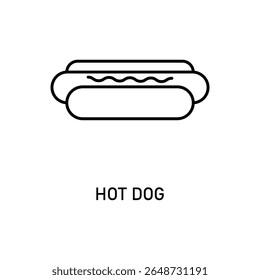 Icon a hot dog, isolated against a clean background.
