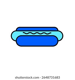 Icon a hot dog, isolated against a clean background.