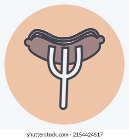 Icon Hot Dog. suitable for party symbol. color mate style. simple design editable. design template vector. simple symbol illustration