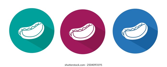 Icono para Ilustración vectorial de perritos calientes en piso.