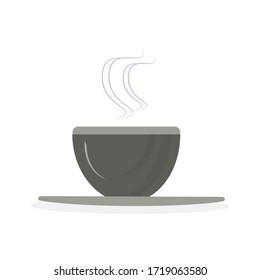 Icon for a hot drink.
Elegant cup with hot drinks.