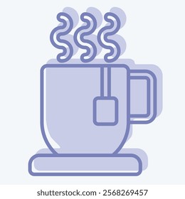 Icon Hot Drink. related to Winter symbol. two tone style. simple illustration