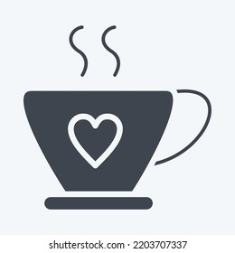 Icon Hot Drinks. suitable for flu symbol. glyph style. simple design editable. design template vector. simple illustration