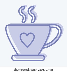 Icon Hot Drinks. suitable for flu symbol. two tone style. simple design editable. design template vector. simple illustration