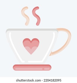 Icon Hot Drinks. suitable for flu symbol. flat style. simple design editable. design template vector. simple illustration