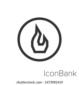 Icon hot environment in black and white Illustration.