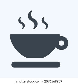 Icon Hot Tea - Glyph Style - Simple illustration, Editable stroke, Design template vector, Good for prints, posters, advertisements, announcements, info graphics, etc.