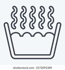 Icon Hot Water Bucket. related to Fabric symbol. line style. simple design editable