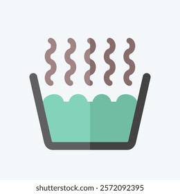 Icon Hot Water Bucket. related to Fabric symbol. flat style. simple design editable