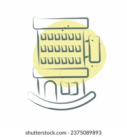 Icon Hotel. related to Icon Building symbol. Color Spot Style. simple design editable. simple illustration