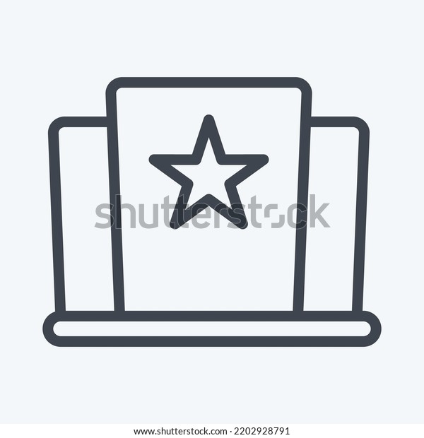 Icon Hotel. suitable for education symbol.\
line style. simple design editable. design template vector. simple\
illustration
