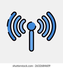 Icon hotspot. Internet network elements. Icon in filled line style.