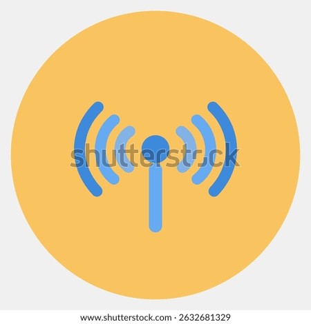 Icon hotspot. Internet network elements. Icon in color mate style.