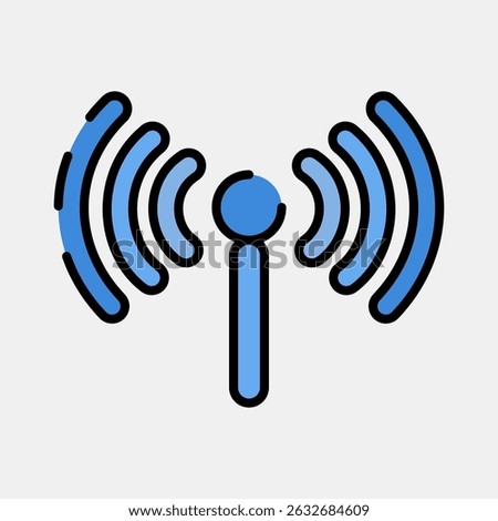 Icon hotspot. Internet network elements. Icon in filled line style.