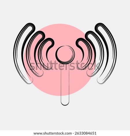 Icon hotspot. Internet network elements. Icon in color spot style.