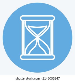 Icon Hourglass. suitable for web interface symbol. blue eyes style. simple design editable. design template vector. simple symbol illustration