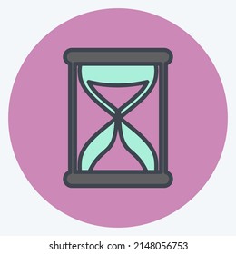 Icon Hourglass. suitable for web interface symbol. color mate style. simple design editable. design template vector. simple symbol illustration