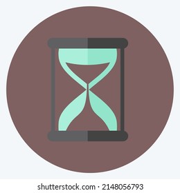 Icon Hourglass. suitable for web interface symbol. flat style. simple design editable. design template vector. simple symbol illustration