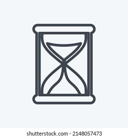 Icon Hourglass. suitable for web interface symbol. line style. simple design editable. design template vector. simple symbol illustration