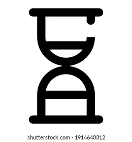 Symbol-Stundenglas mit Linienführung