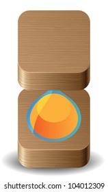 Icon for hourglass. White background. Vector saved as eps-10, file contains objects with transparency.