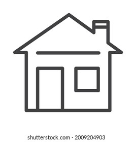 Icon of a house with a chimney