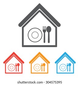 icon with house design, symbol