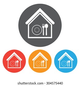 icon with house design, symbol