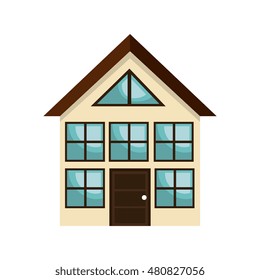 icon house home building isolated