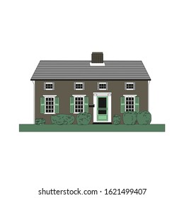 Icon house home. Residence building the city landscape three-dimensional vector symbol concept