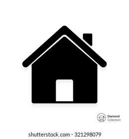 Icon of house, homepage symbol