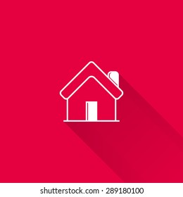 Icon of house, homepage symbol, outline