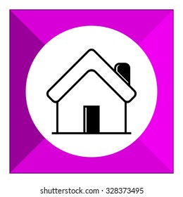 Icon of house, homepage symbol, outline