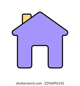 Icon a house, isolated against a clean background.