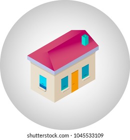 icon of the house in isometric style.